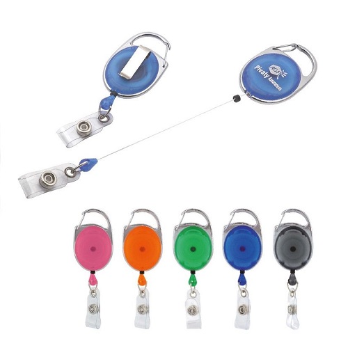 Porte-badge enrouleur extensible pour badge d'entreprise